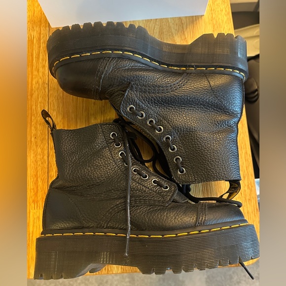 Dr. Martens Shoes - Dr. Martens Sinclair Milled Nappa Leather Platform Boots